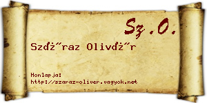 Száraz Olivér névjegykártya